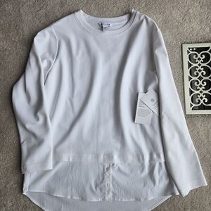 Athleta White Long Sleeve Blouse